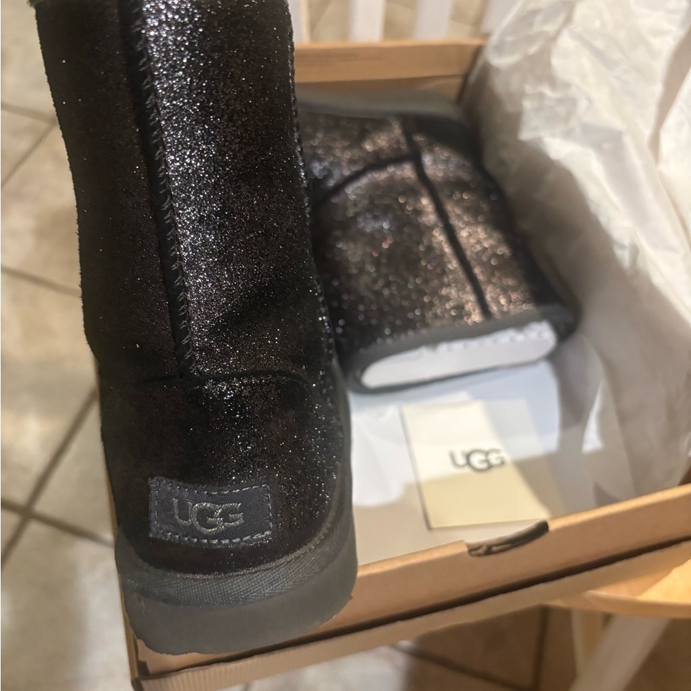 UGG Kids Sparkle Boots - Black Glitter